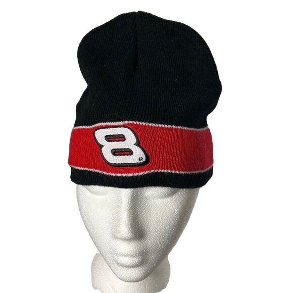 Budweiser Beer Beanie Black Knit Hat Skull Cap One Size NASCAR Dale Earnhardt Jr - Picture 5 of 6